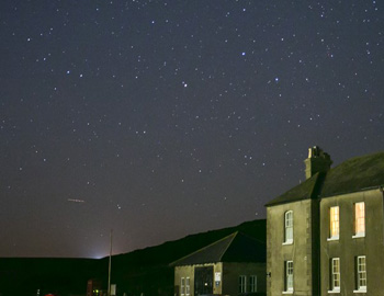 Stars at Birtling Gap Night Sky with Houses